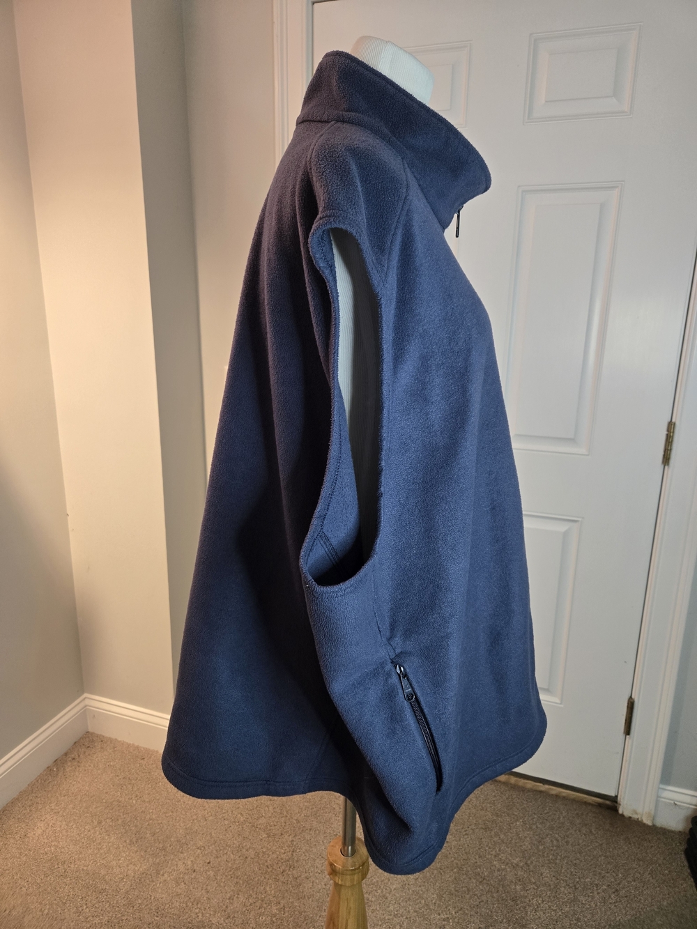 Columbia Mens Navy Blue Full-Zip Fleece Vest - Picture 3 of 7